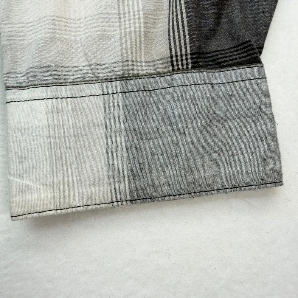 Levi's Shirt‎ Mens XXXL Grey Plaid Western Snap Front Long Sleeve Pearl Snap